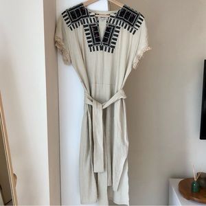 Madewell Linen-blend flowy dress
